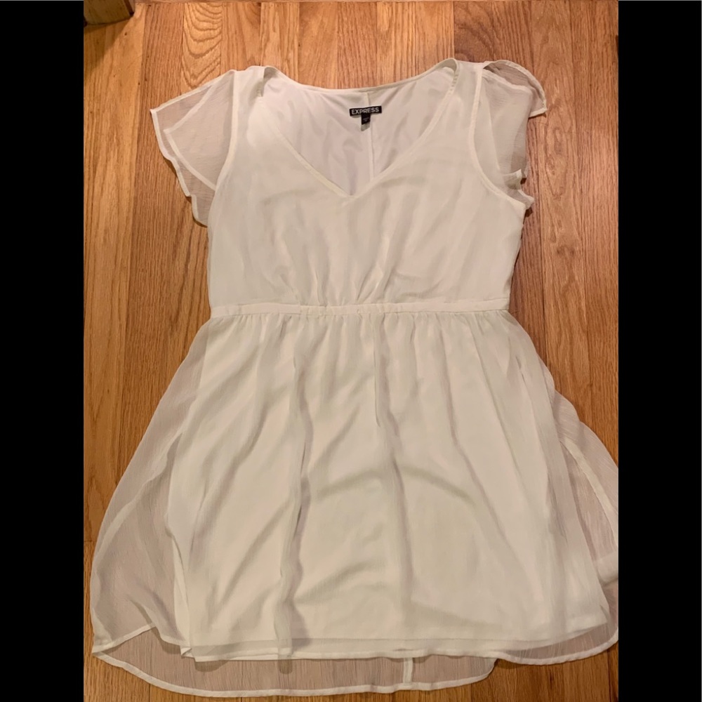White flowy dress